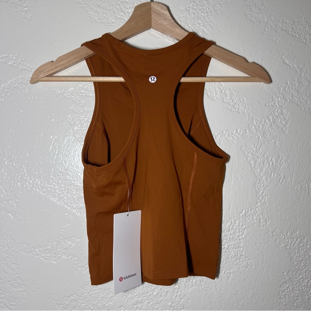Lululemon Nulux Racerback Cropped Run Tank Top - Butternut Brown